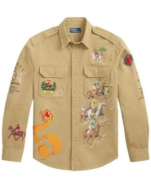 Polo Ralph Lauren Overhemd Met Grafische Print - Metallic