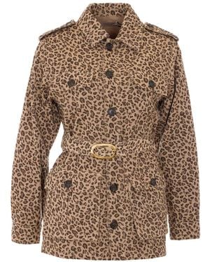 Twinset Leopard-Pattern Jacket - Brown