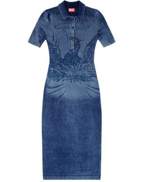 DIESEL M-Fenny Denim Button-Up Dress - Blue