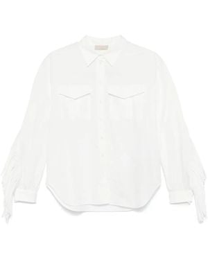 Elie Saab Fringe-Detailed Shirt - White