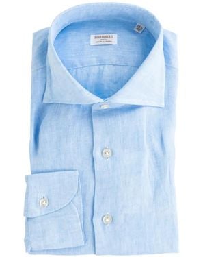 Borriello Marechiaro Spread-Collar Shirt - Blue