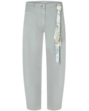 Cambio Scarf-Detail Trousers - Grey