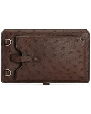 Dolce & Gabbana Ostrich-Leather Crossbody Minibag - Brown