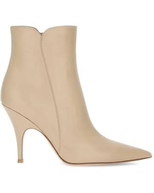Gianvito Rossi Sofia Ankle Boots - Natural
