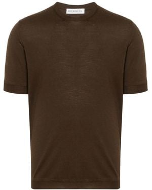 GOES BOTANICAL Knitted Merino T-Shirt - Brown