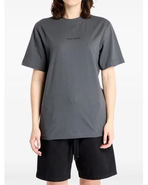 Daily Paper Tin Lid Logo-Print Graphic T-Shirt - Grey