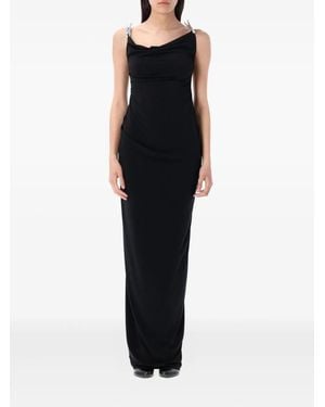 Coperni Gedrapeerde Maxi-Jurk - Zwart