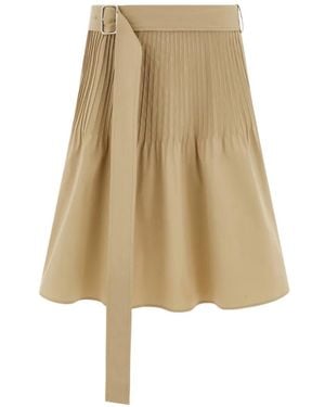 Ferragamo Skirt With Micro Detail - Natural