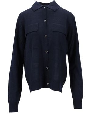 P.A.R.O.S.H. Geknöpfter Cardigan mit Tasche - Blau
