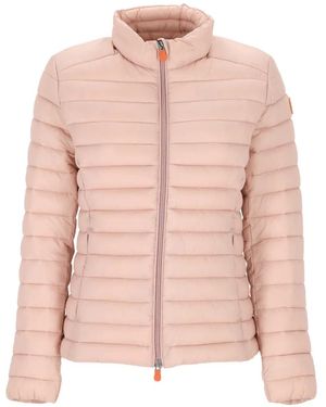 Save The Duck Carly Quilted Zip-Up Jacket - Pink