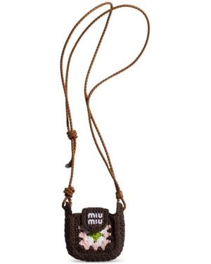 Miu Miu Bolso De Mano Crochet - Blanco