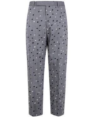 Paul Smith Pantalones Holgados Con Motivo De Lunares - Gris