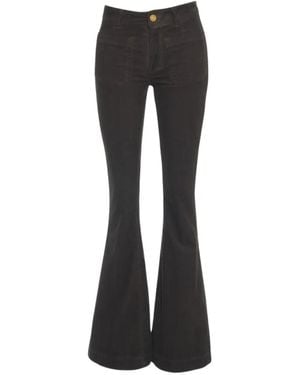 The Seafarer Corduroy Flared Jeans - Black