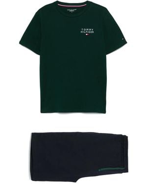 Tommy Hilfiger T-Shirt Mit Logo-Stickerei - Grün