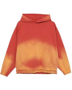 Paura Santi Distressed Hoodie - Orange