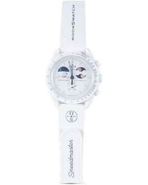 Swatch Reloj Moonphase Bioceramic De 42 Mm De Omega X - Blanco