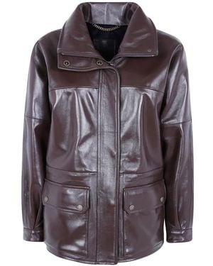 Emmeci Zoe Nappa Leather Jacket - Purple