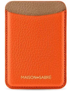 Maison De Sabre Leather Magsafe Wallet - Orange
