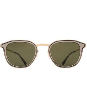 Mykita Pavi Geometric-Frame Sunglasses - Natural