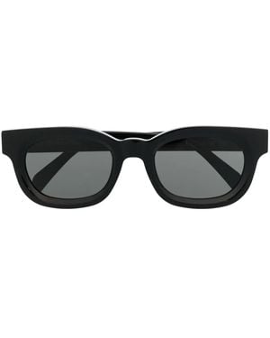 Retrosuperfuture Logo-Lettering Square-Frame Sunglasses - Black