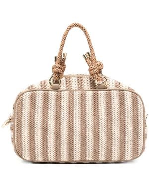 La Milanesa Medium Campanula Striped Tote Bag - Natural
