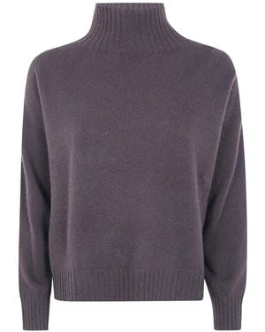 D.exterior High-Neck Cashmere Jumper - Purple