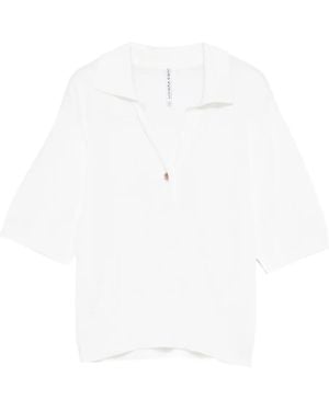 Liviana Conti Sally Button Polo Shirt - White