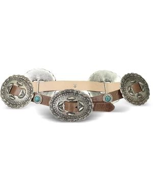 Streets Ahead Leather Belt - Metallic