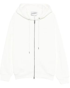 Iceberg Zipped Hoodie - White