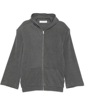 Marie Adam-Leenaerdt Hoodie Zippé À Épaules Tombantes - Grey