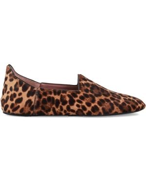 Premiata Leopard-Print Ballet Flats - Brown