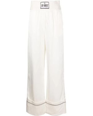 Off-White c/o Virgil Abloh Logo-Patch Elasticated-Waist Trousers - White