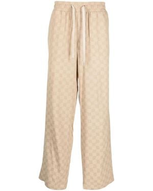 MISBHV Logo-Print Wide-Leg Pants - Natural