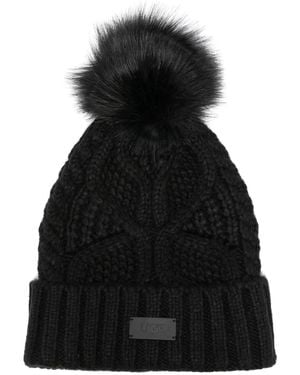 UGG Gorro Con Pompón - Negro