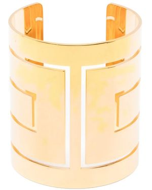 Elisabetta Franchi Cut-out cuff bracelet - Metálico