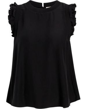 Cinq À Sept Blusa Con Ruches - Nero
