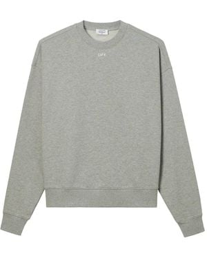 Off-White c/o Virgil Abloh Jersey Con Logo Estampado - Gris