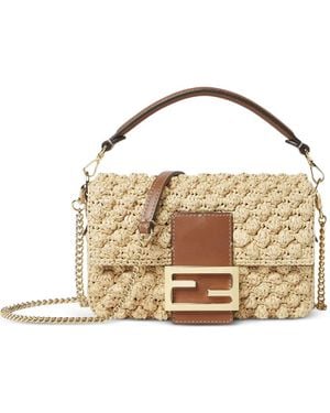 Fendi Bolso De Hombro Baguette Mini - Metálico