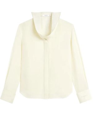 Givenchy High-Neck Long-Sleeve Shirt - White