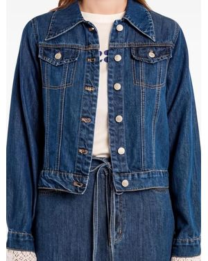 Molly Bracken Jeansjacke Mit Knopfleiste - Blau