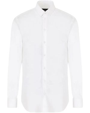 Emporio Armani Long-Sleeve Buttoned Shirt - White