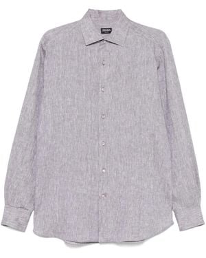 ZEGNA Oasi Lino Shirt - Grey