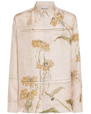 Pierre Louis Mascia Aloe Floral-Print Button-Up Shirt - White