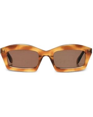 Alaïa Gafas De Sol Con Montura Rectangular - Marrón
