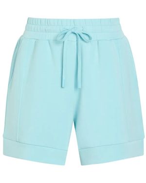 Varley Atrium Drawstring-Waist Paneled Shorts - Blue