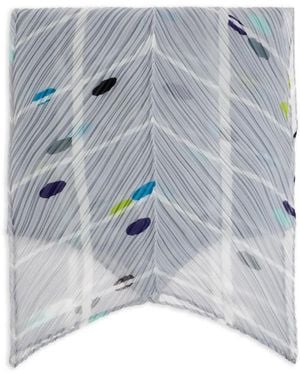 Pleats Please Issey Miyake Fular Con Motivo Plisado - Azul