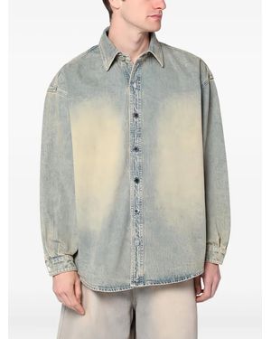 New Amsterdam Washed-Effect Denim Shirt - Grey