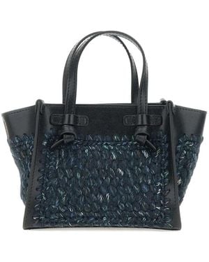 Gianni Chiarini Miss Marcella Knotted-Details Mini Tote Bag - Blue