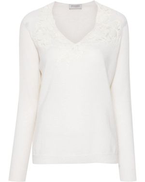 ERMANNO FIRENZE Lace-Appliqué Jumper - White