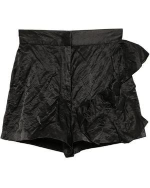 MSGM リボントリム ショートパンツ - ブラック